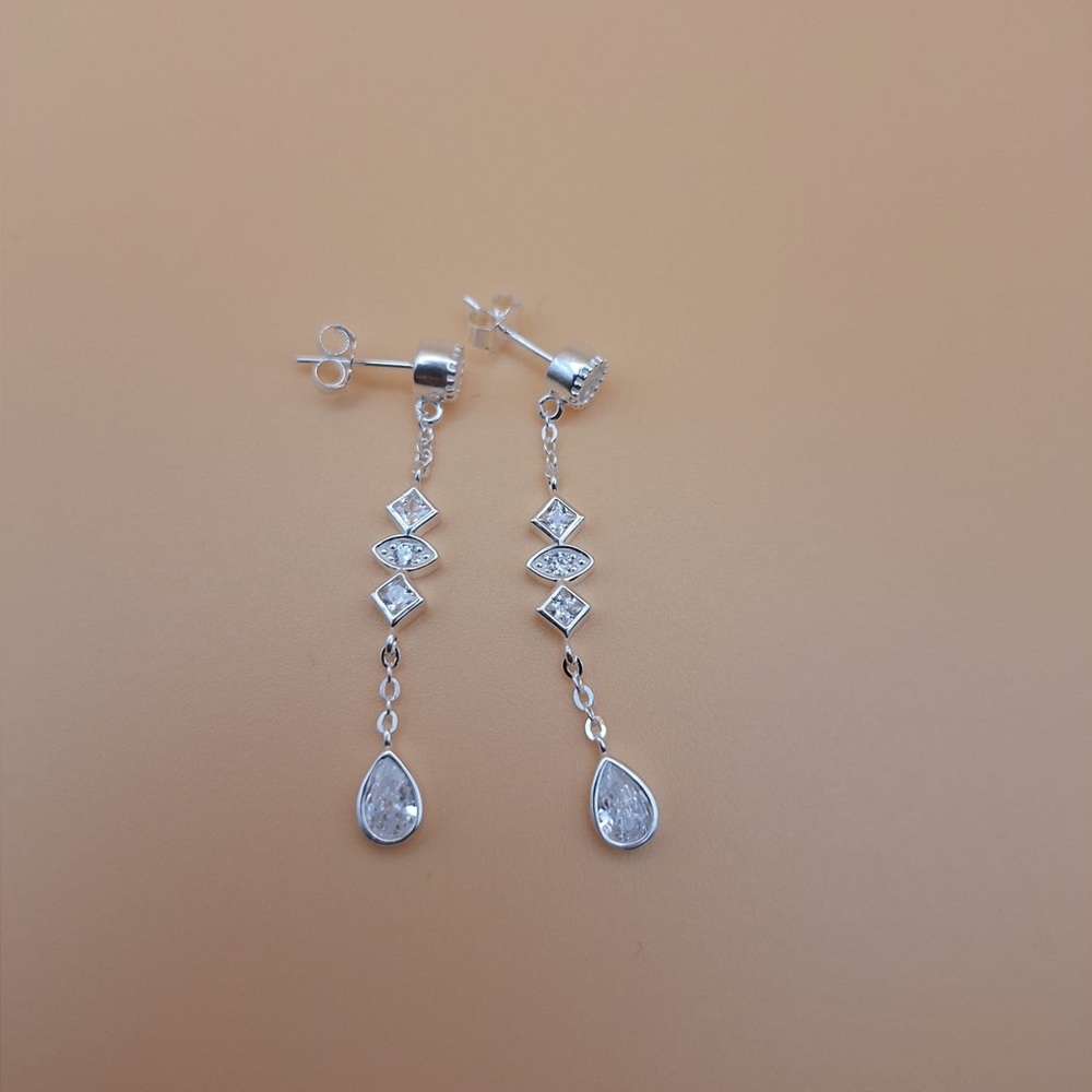 Elegant Silver Drop Earrings